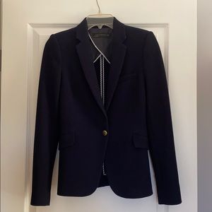 Zara Textured Navy Blazer